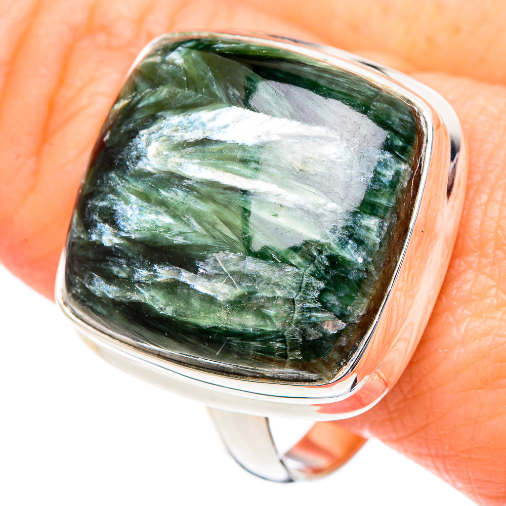 Seraphinite Rings handcrafted by Anasilvercos - RING96583