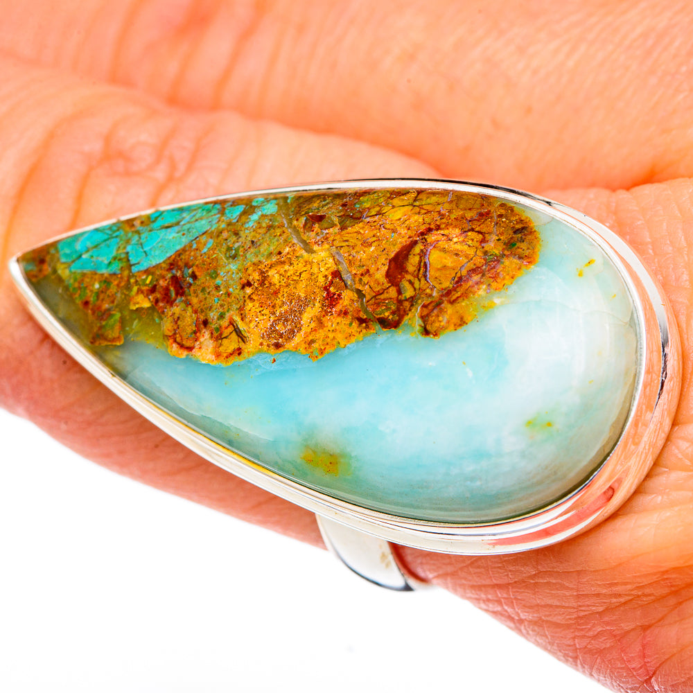 Peruvian Opal Rings handcrafted by Anasilvercos - RING96607