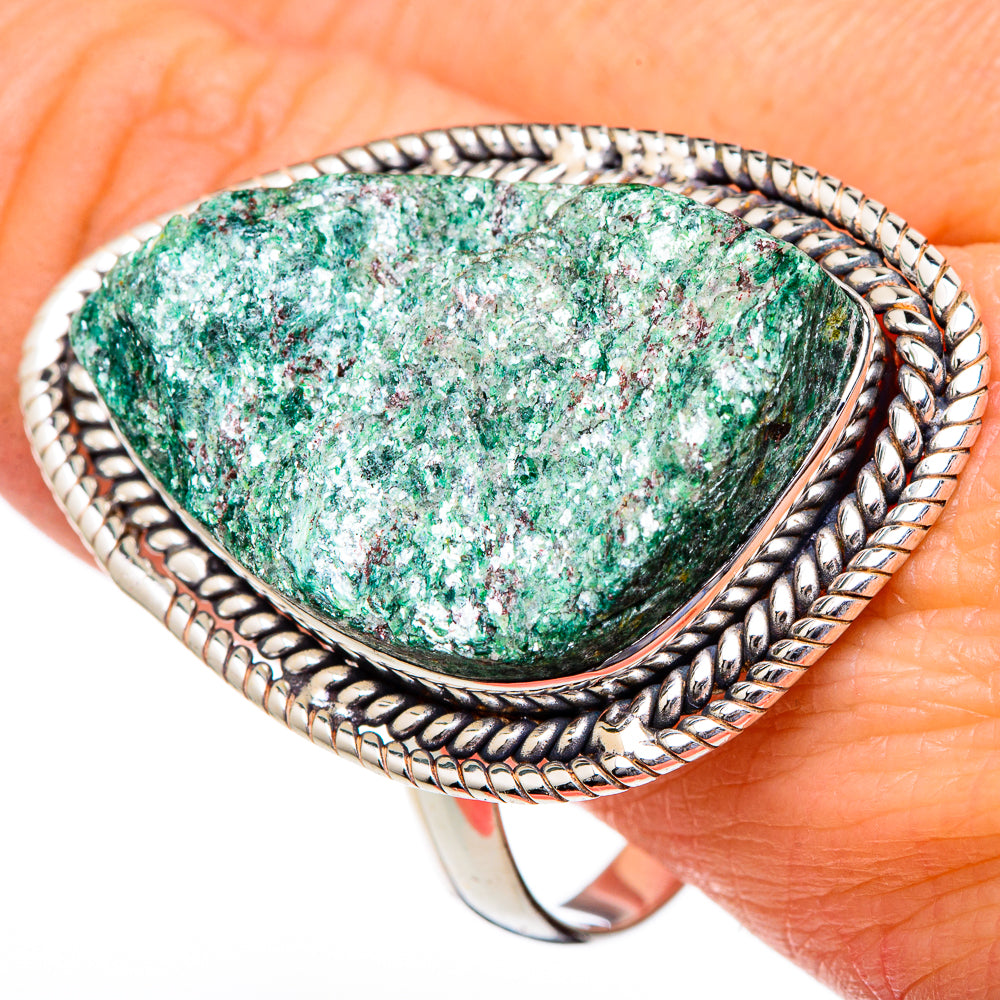 Green Fuchsite Rings handcrafted by Anasilvercos - RING96616