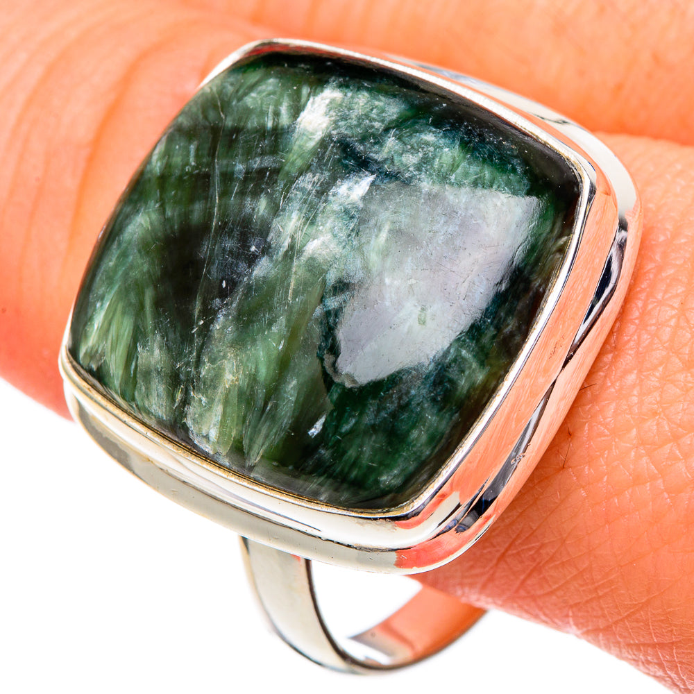 Seraphinite Rings handcrafted by Anasilvercos - RING96648