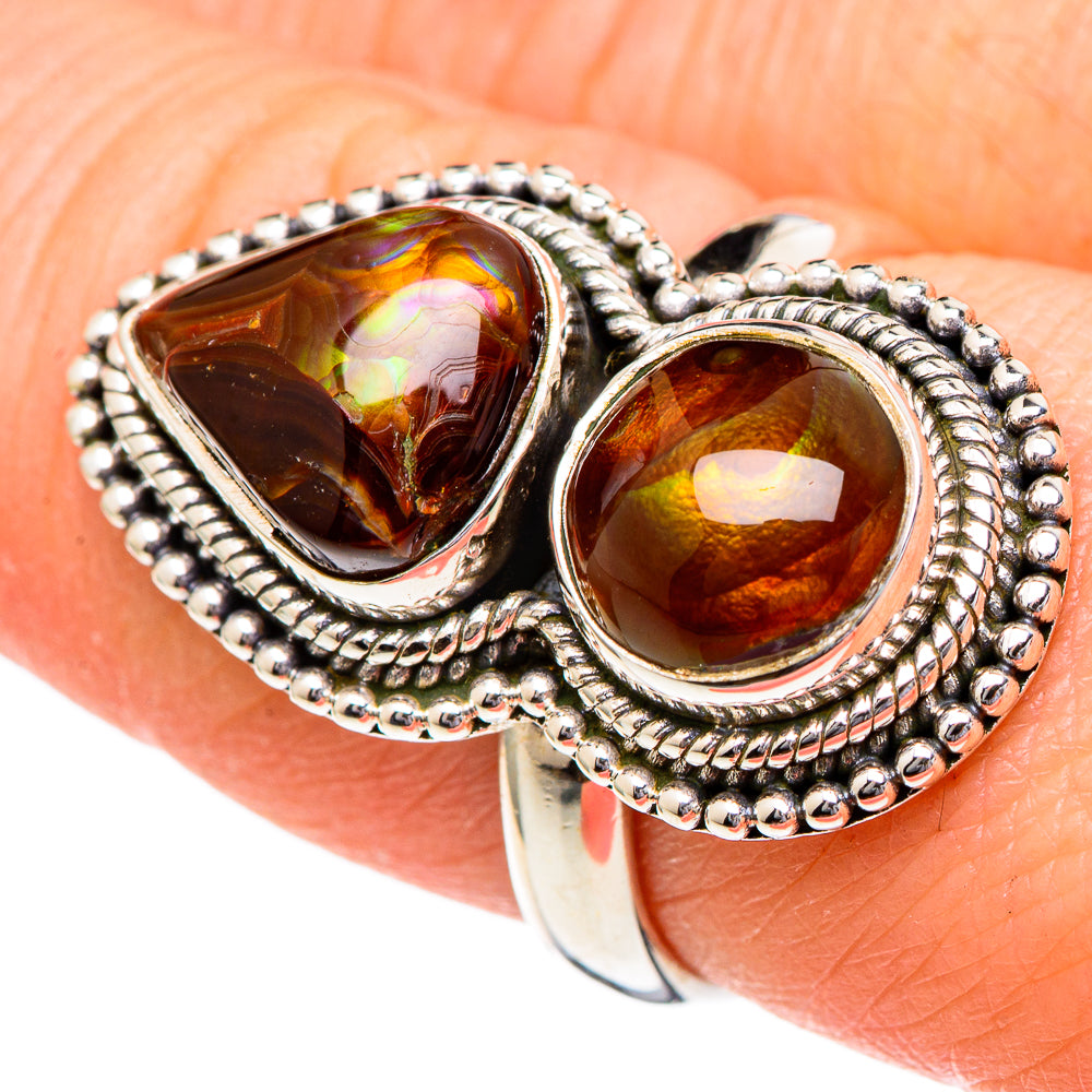 Mexican Fire Agate Rings handcrafted by Anasilvercos - RING96685