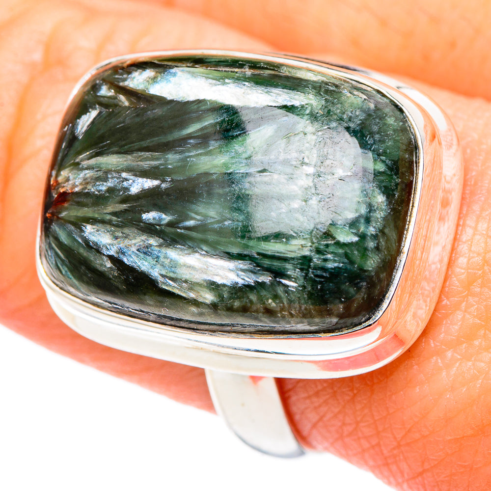 Seraphinite Rings handcrafted by Anasilvercos - RING96728