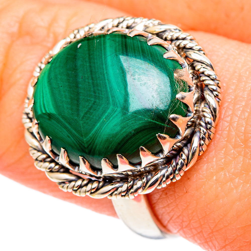 Malachite Rings handcrafted by Anasilvercos - RING96729
