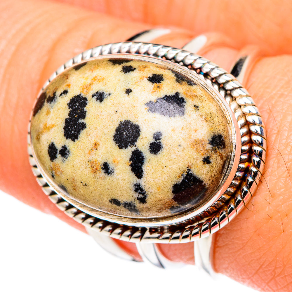 Dalmatian Jasper Rings handcrafted by Anasilvercos - RING96730