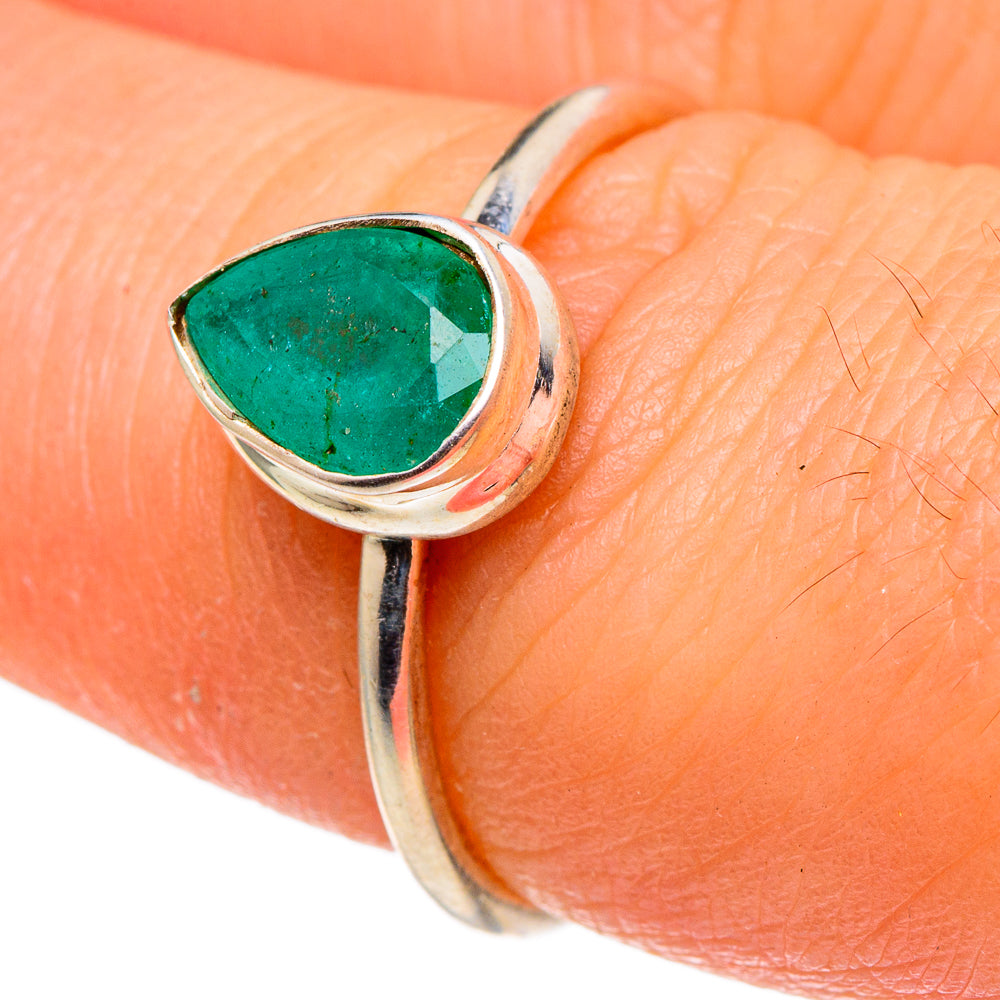 Zambian Emerald Rings handcrafted by Anasilvercos - RING96757