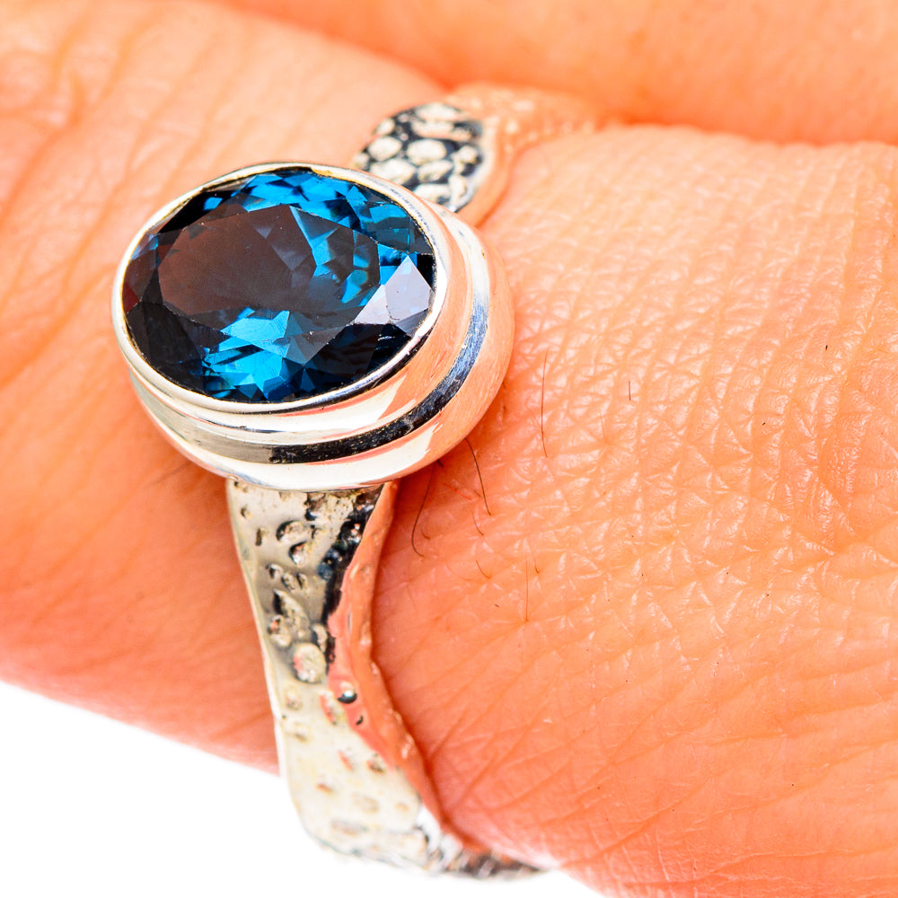 Blue Spinel Rings handcrafted by Anasilvercos - RING96783
