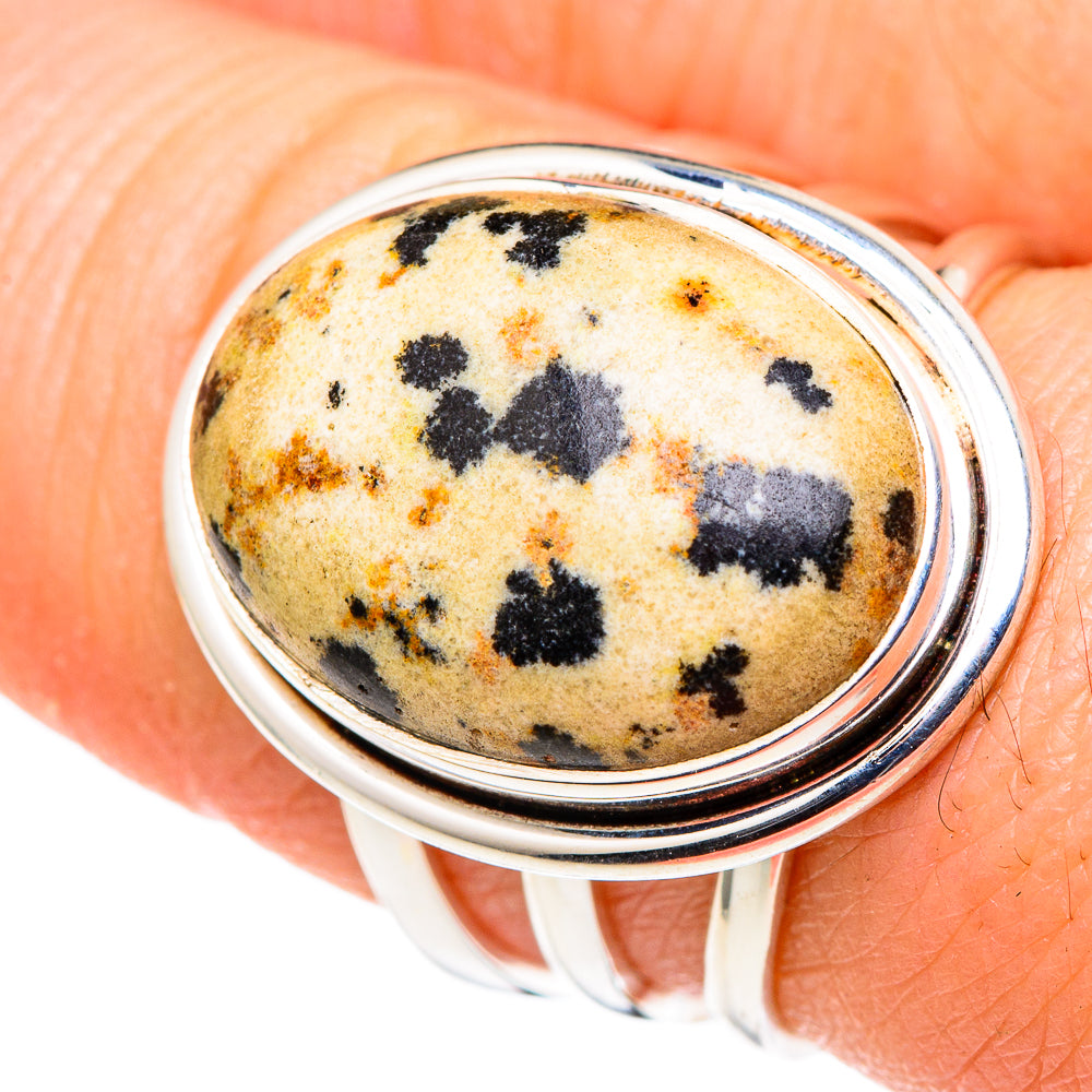 Dalmatian Jasper Rings handcrafted by Anasilvercos - RING96789