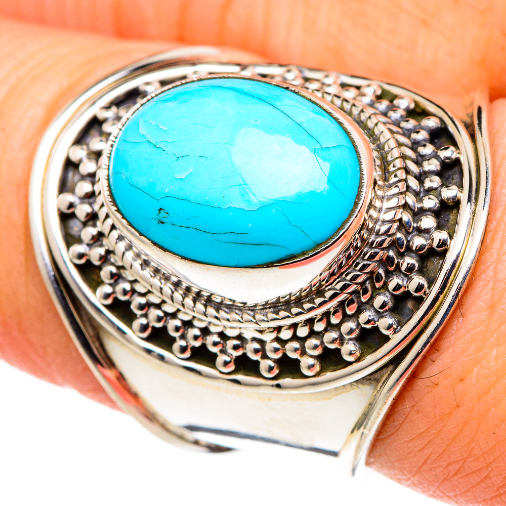 Tibetan Turquoise Rings handcrafted by Anasilvercos - RING96813