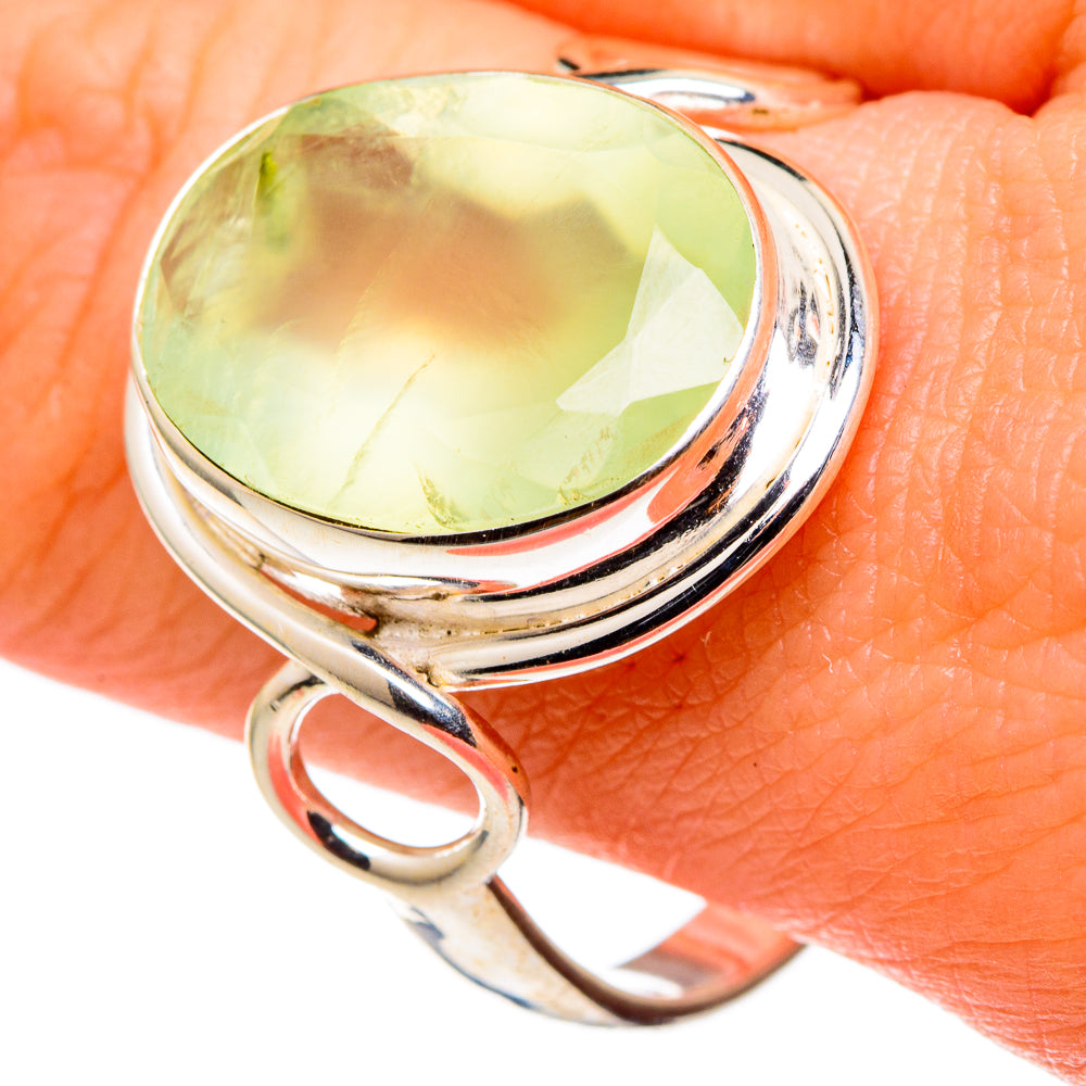 Prehnite Rings handcrafted by Anasilvercos - RING96814