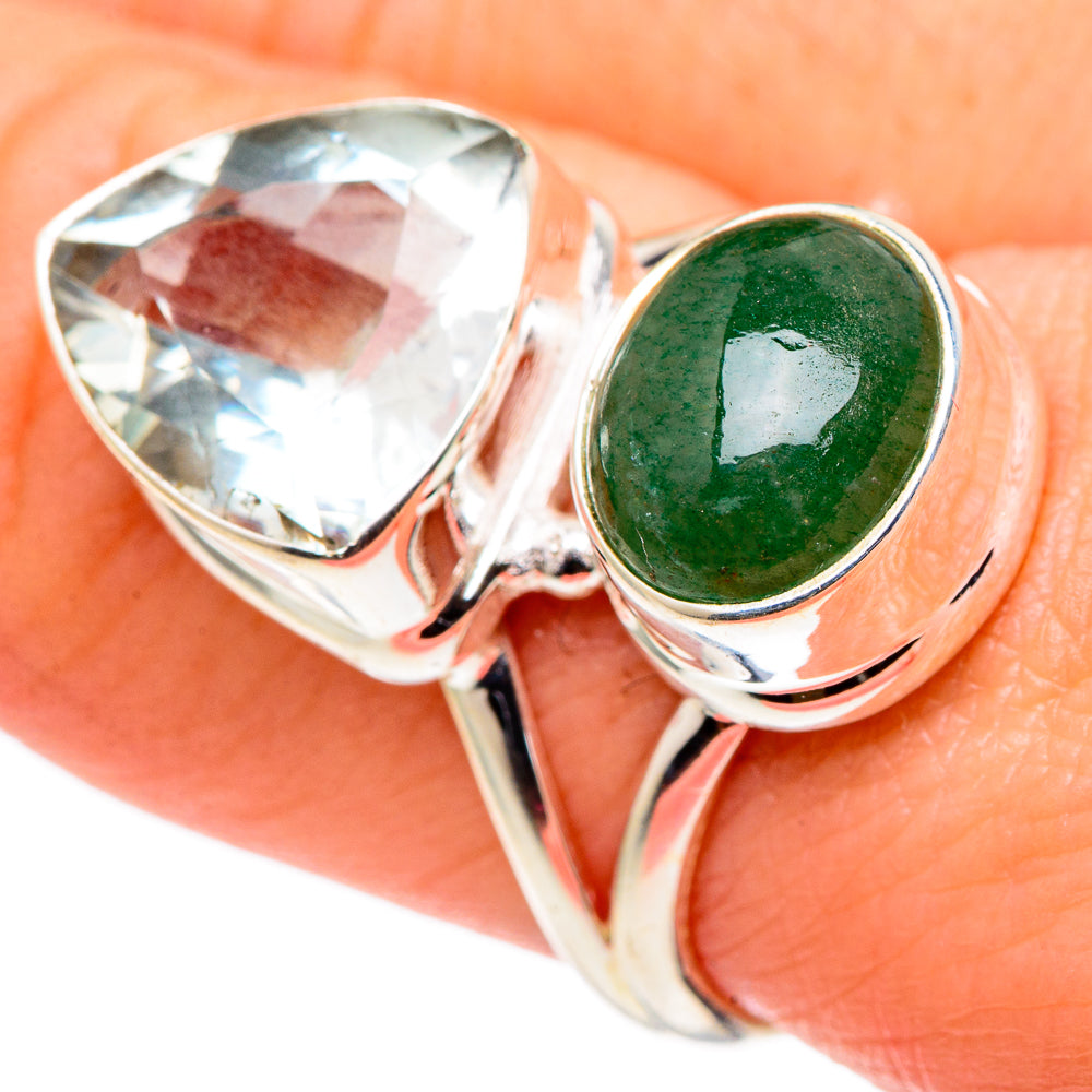 Green Amethyst Rings handcrafted by Anasilvercos - RING96815