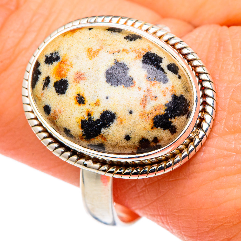 Dalmatian Jasper Rings handcrafted by Anasilvercos - RING96817