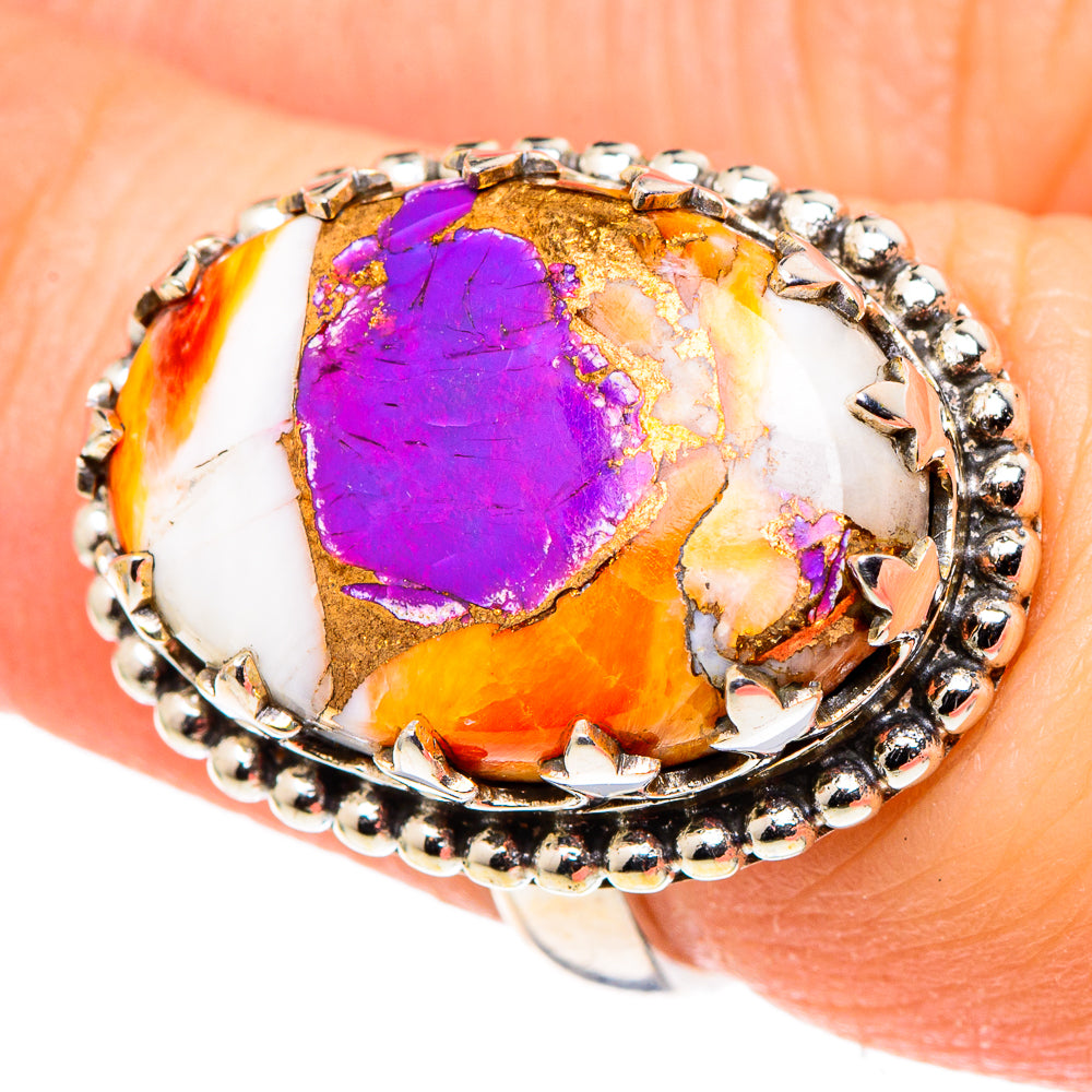 Spiny Oyster Turquoise Rings handcrafted by Anasilvercos - RING96834
