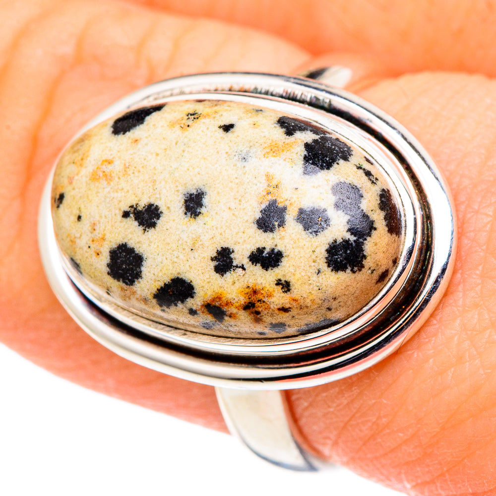 Dalmatian Jasper Rings handcrafted by Anasilvercos - RING96845