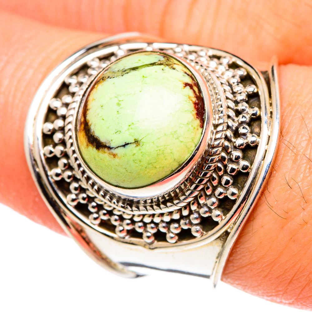 Lemon Chrysoprase Rings handcrafted by Anasilvercos - RING96860