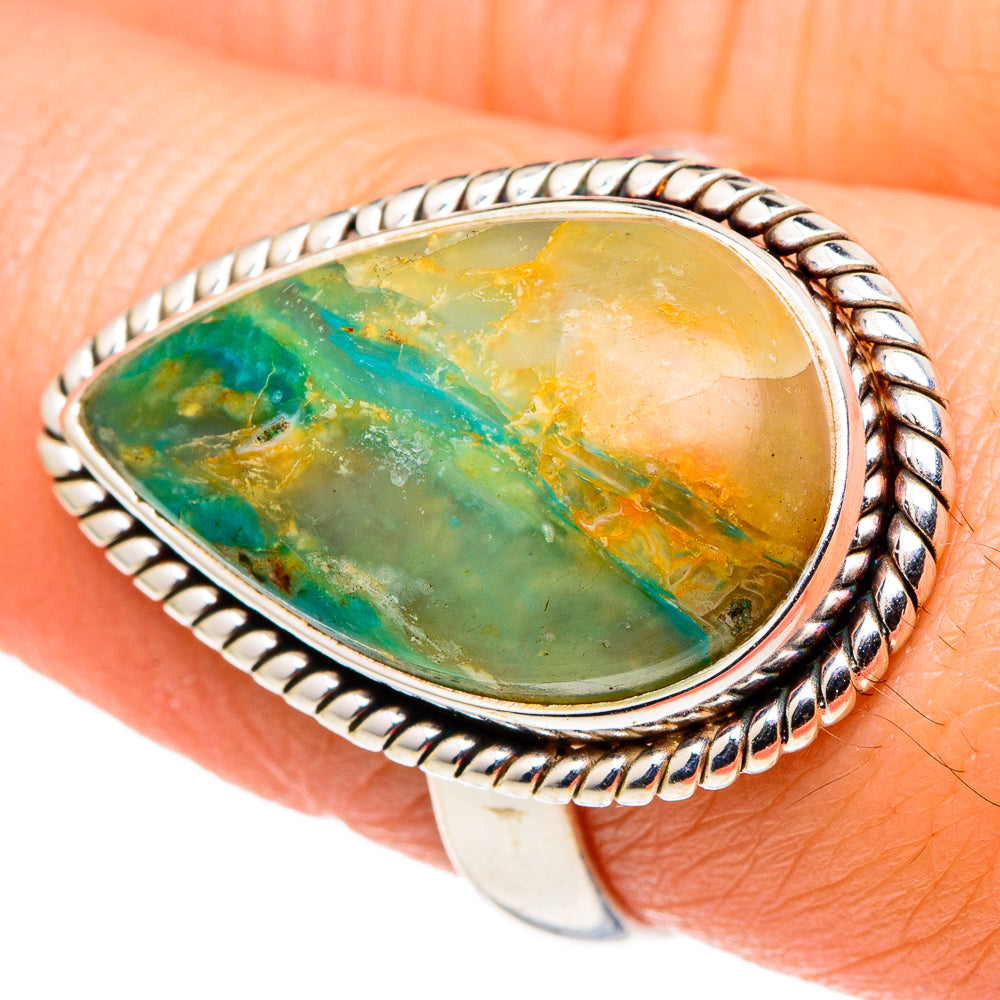 Peruvian Opal Rings handcrafted by Anasilvercos - RING96865