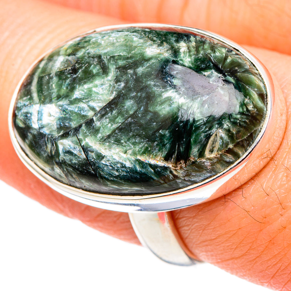 Seraphinite Rings handcrafted by Anasilvercos - RING96867