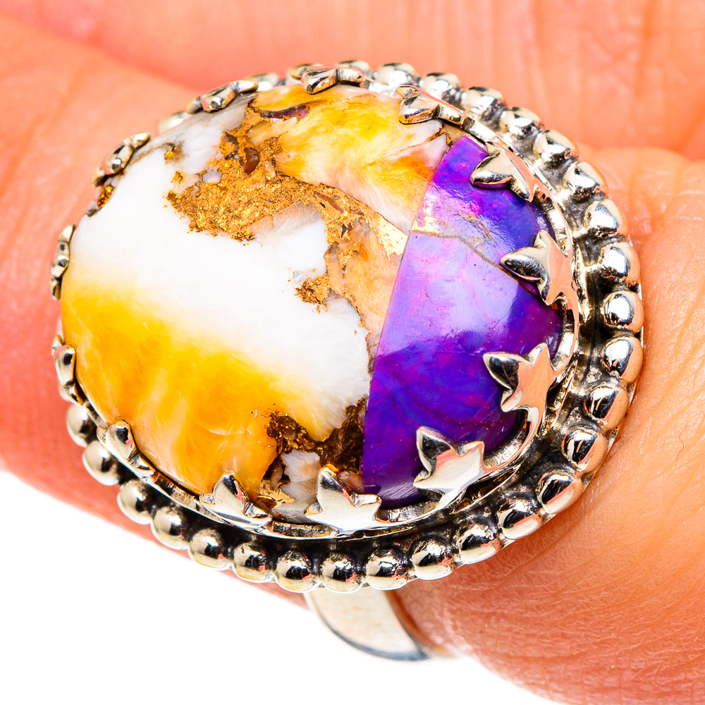 Spiny Oyster Turquoise Rings handcrafted by Anasilvercos - RING96882