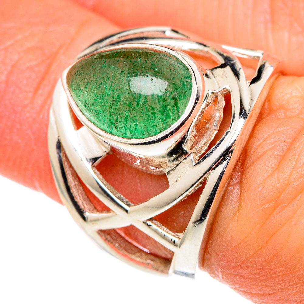 Green Aventurine Rings handcrafted by Anasilvercos - RING96889