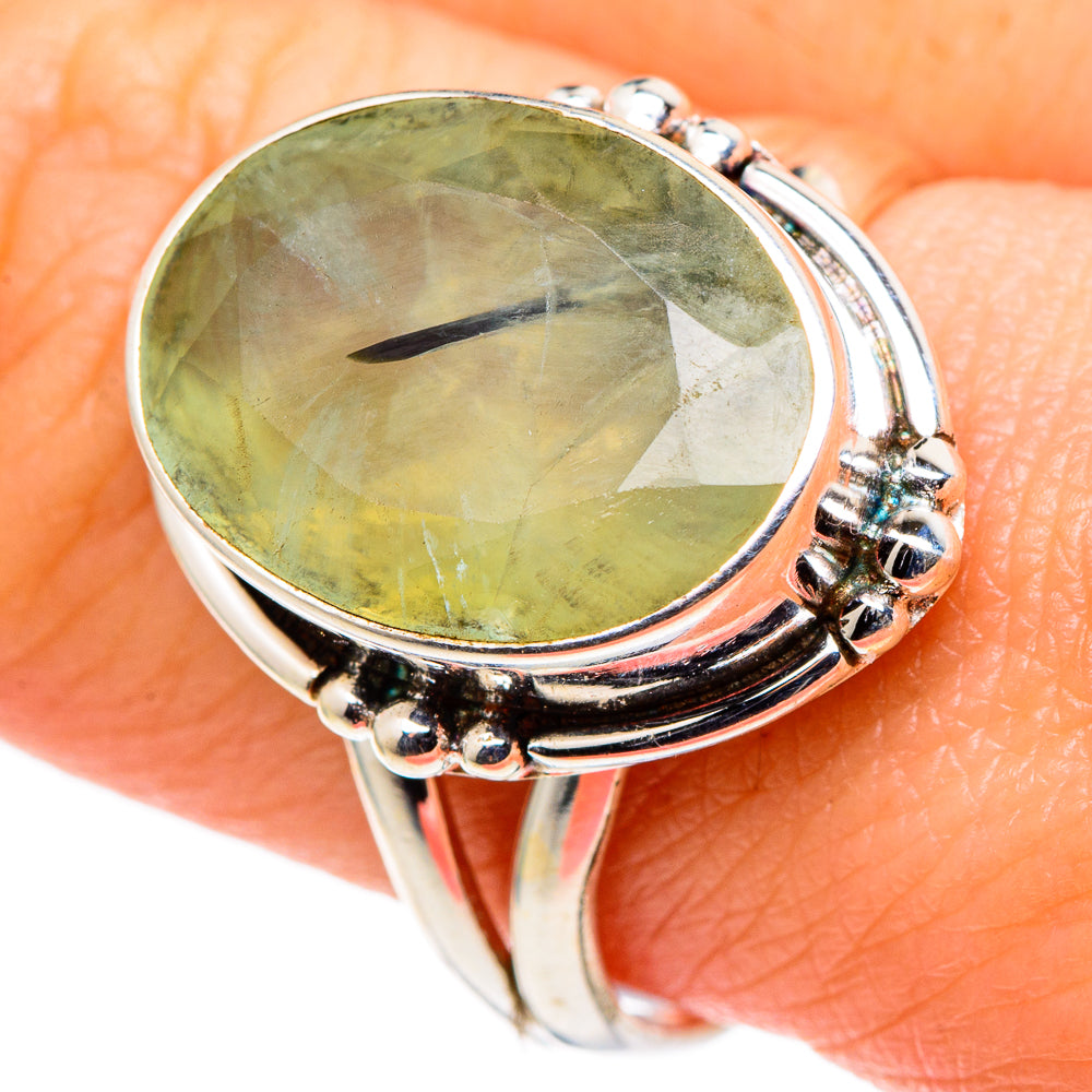 Prehnite Rings handcrafted by Anasilvercos - RING96890