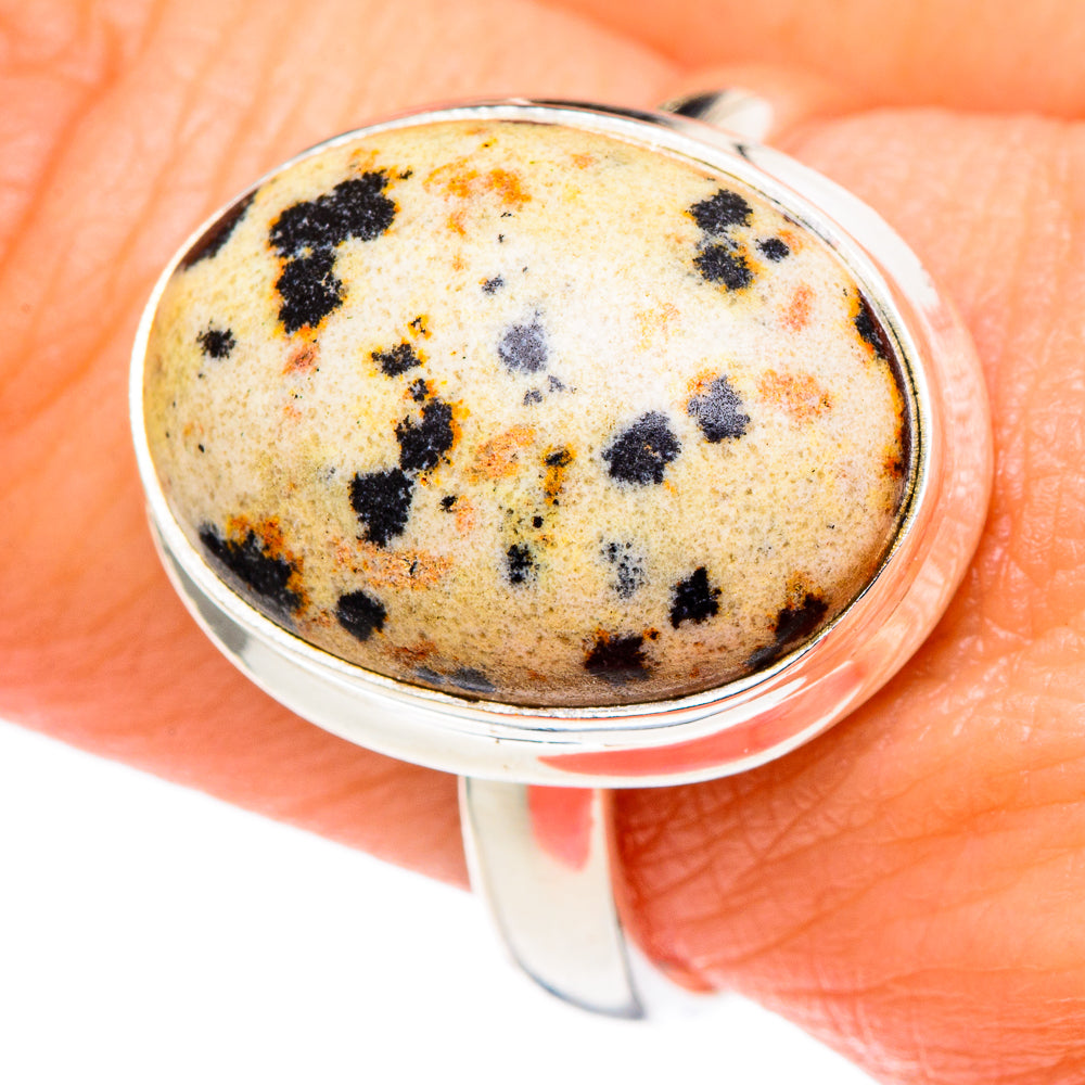 Dalmatian Jasper Rings handcrafted by Anasilvercos - RING96891