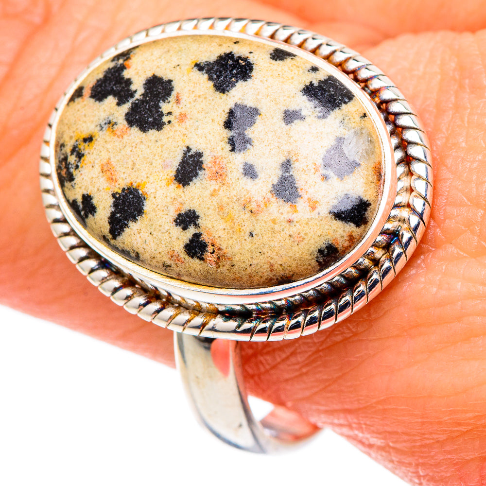 Dalmatian Jasper Rings handcrafted by Anasilvercos - RING96911