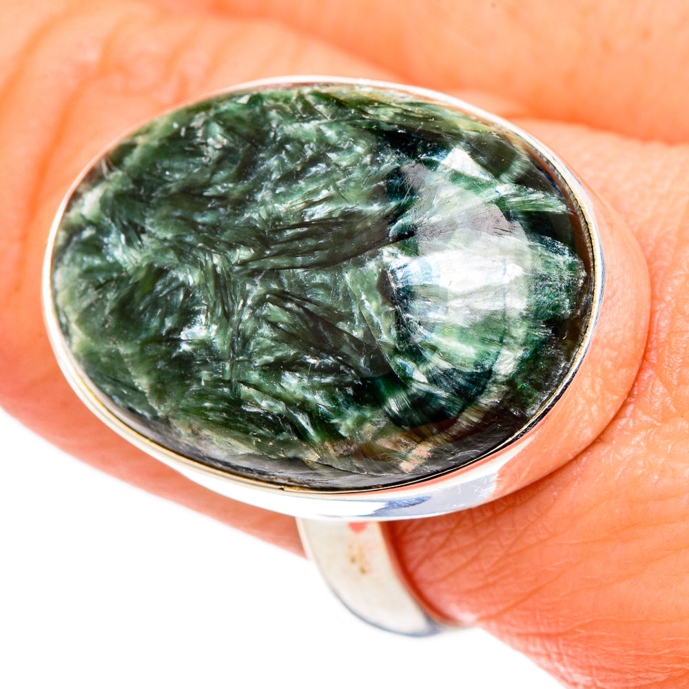 Seraphinite Rings handcrafted by Anasilvercos - RING96929