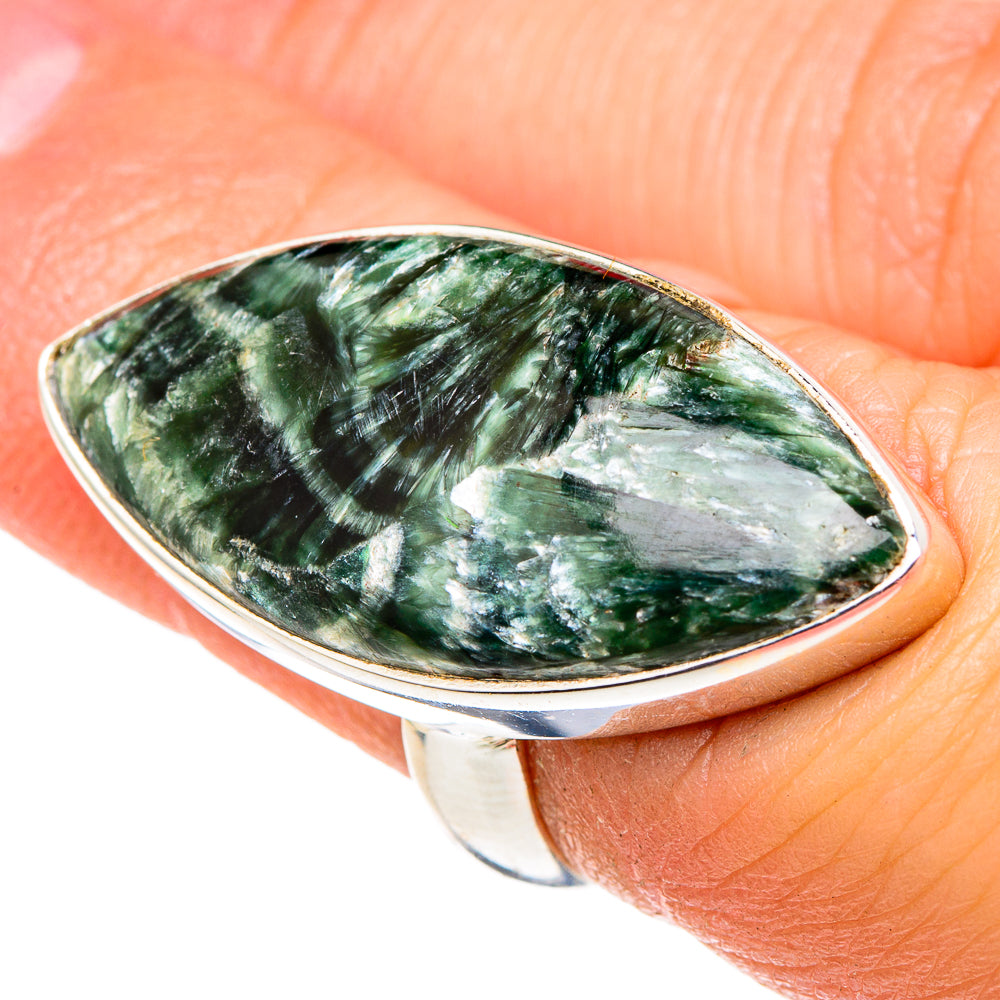 Seraphinite Rings handcrafted by Anasilvercos - RING96931