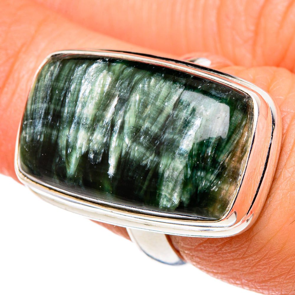 Seraphinite Rings handcrafted by Anasilvercos - RING96934