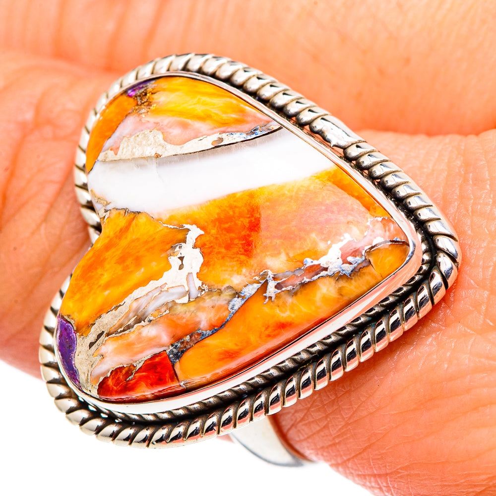 Spiny Oyster Turquoise Rings handcrafted by Anasilvercos - RING96944
