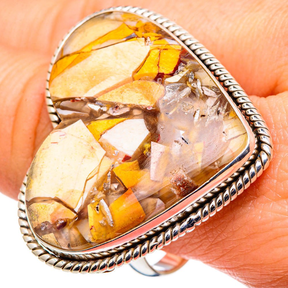 Brecciated Mookaite Rings handcrafted by Anasilvercos - RING96945
