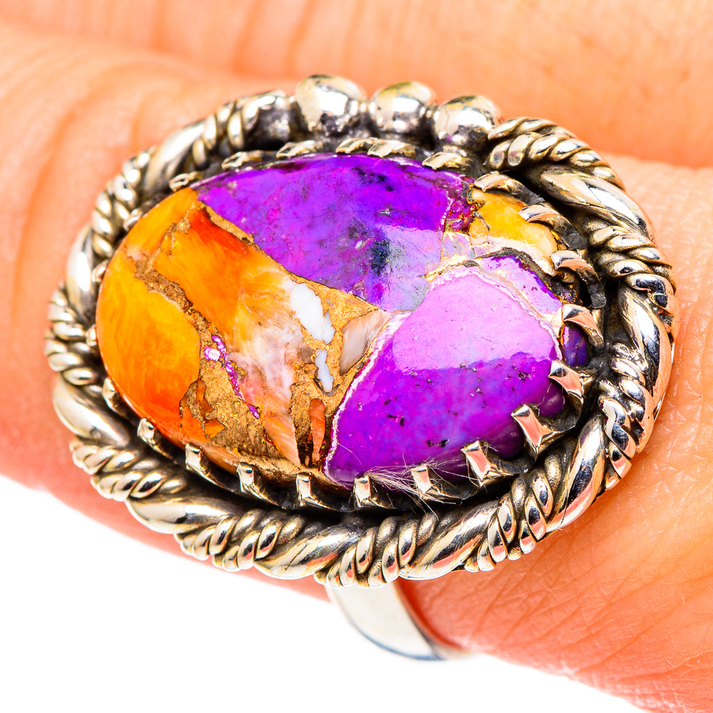Spiny Oyster Turquoise Rings handcrafted by Anasilvercos - RING96958