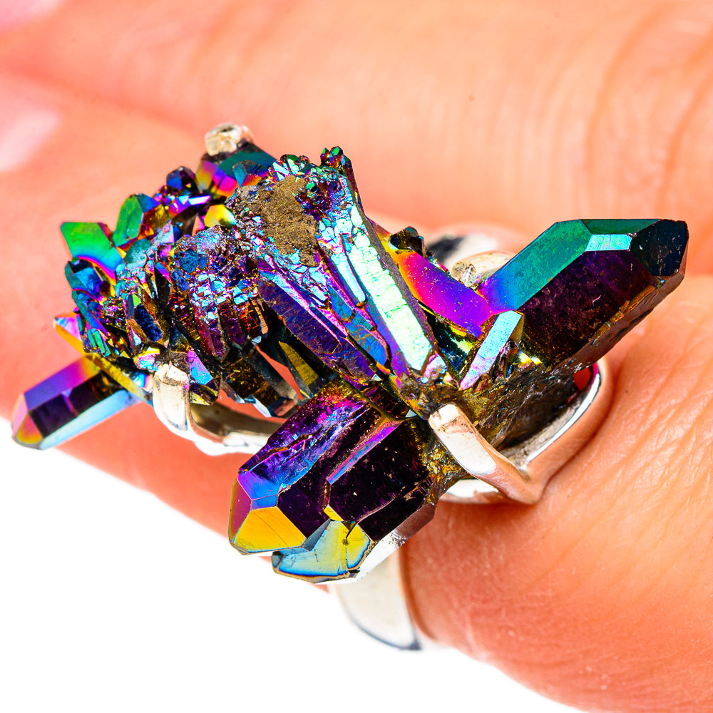 Titanium Sunshine Druzy Rings handcrafted by Anasilvercos - RING96960