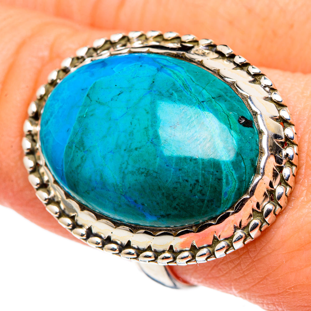 Chrysocolla Rings handcrafted by Anasilvercos - RING96965