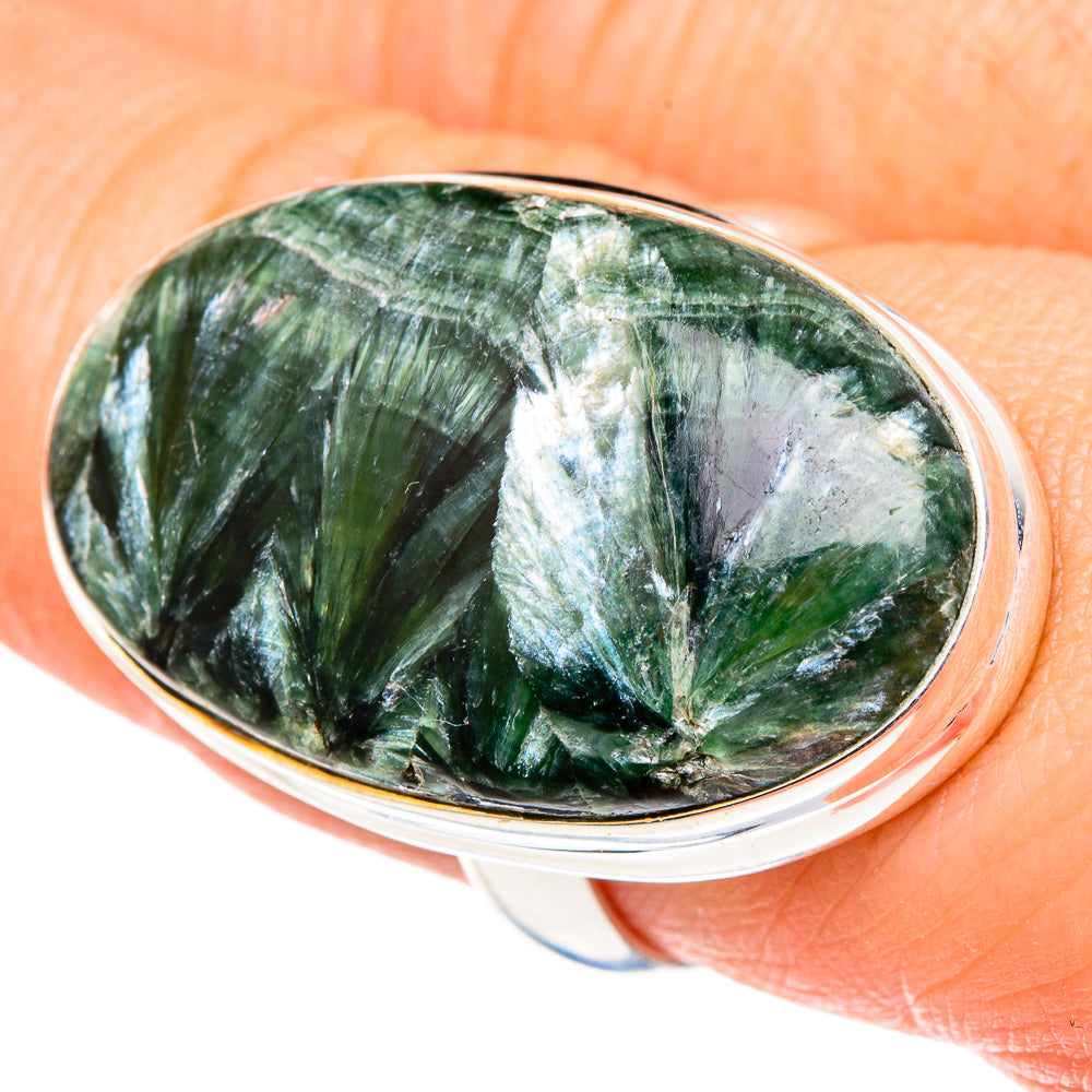 Seraphinite Rings handcrafted by Anasilvercos - RING96971