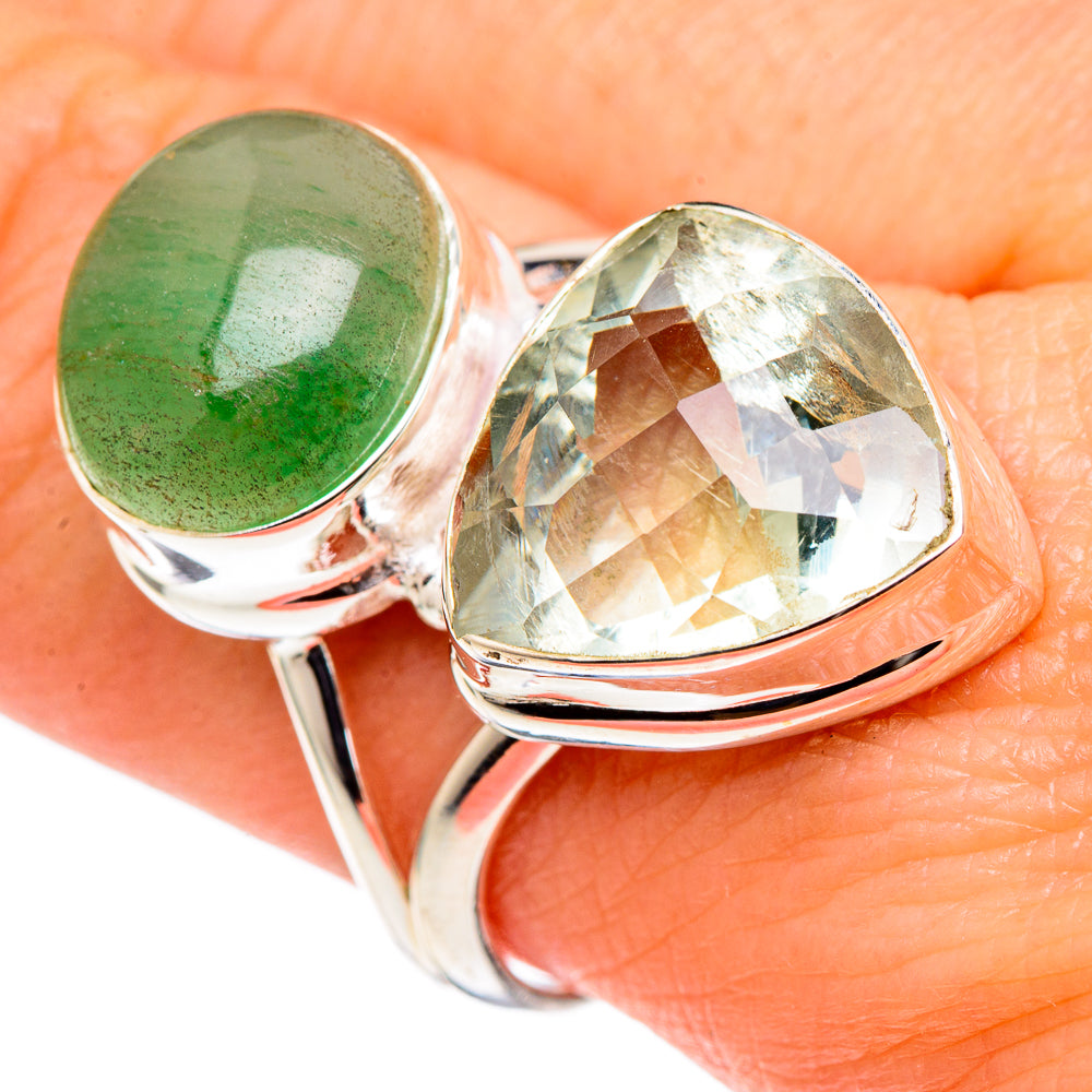 Green Amethyst Rings handcrafted by Anasilvercos - RING96974