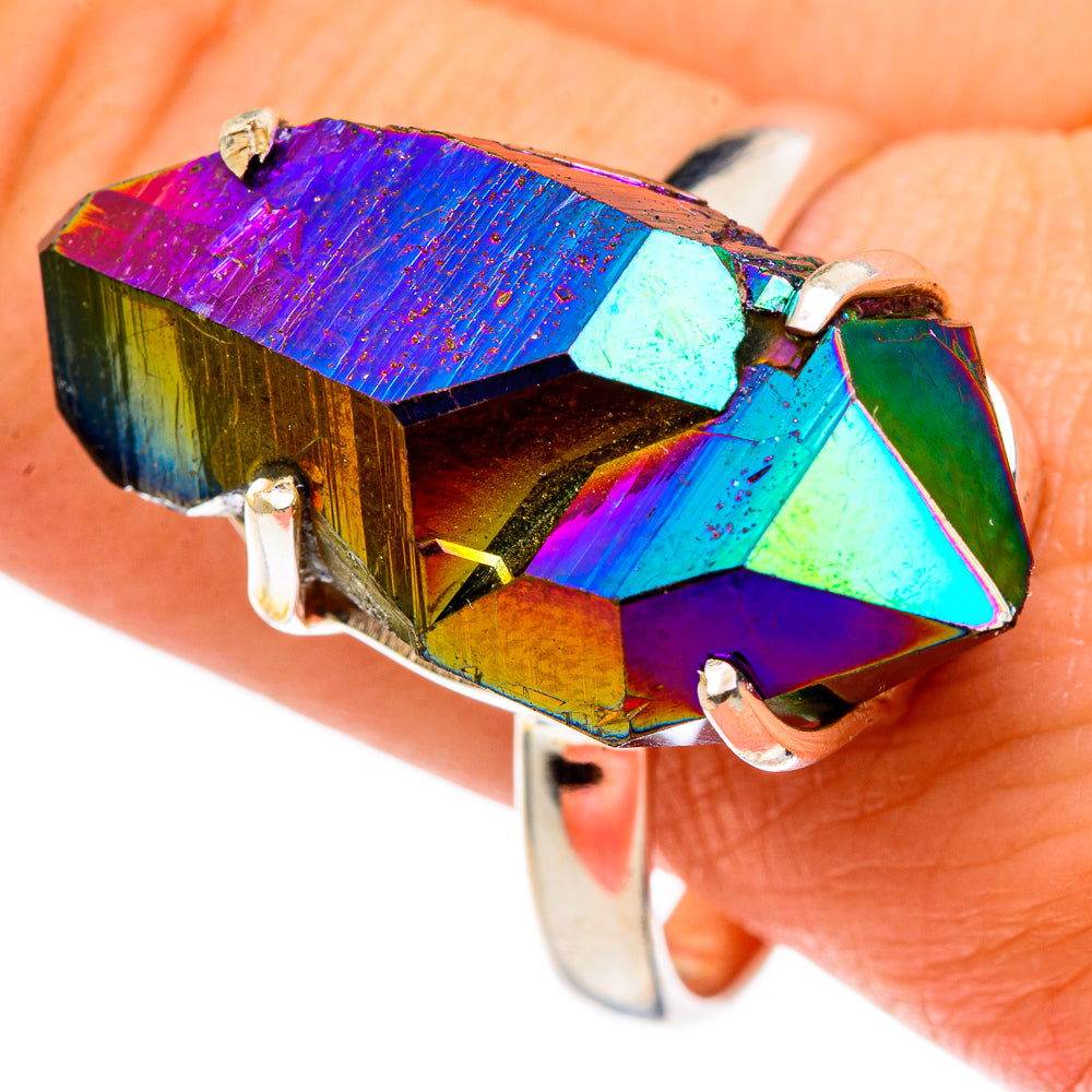 Titanium Sunshine Druzy Rings handcrafted by Anasilvercos - RING96995