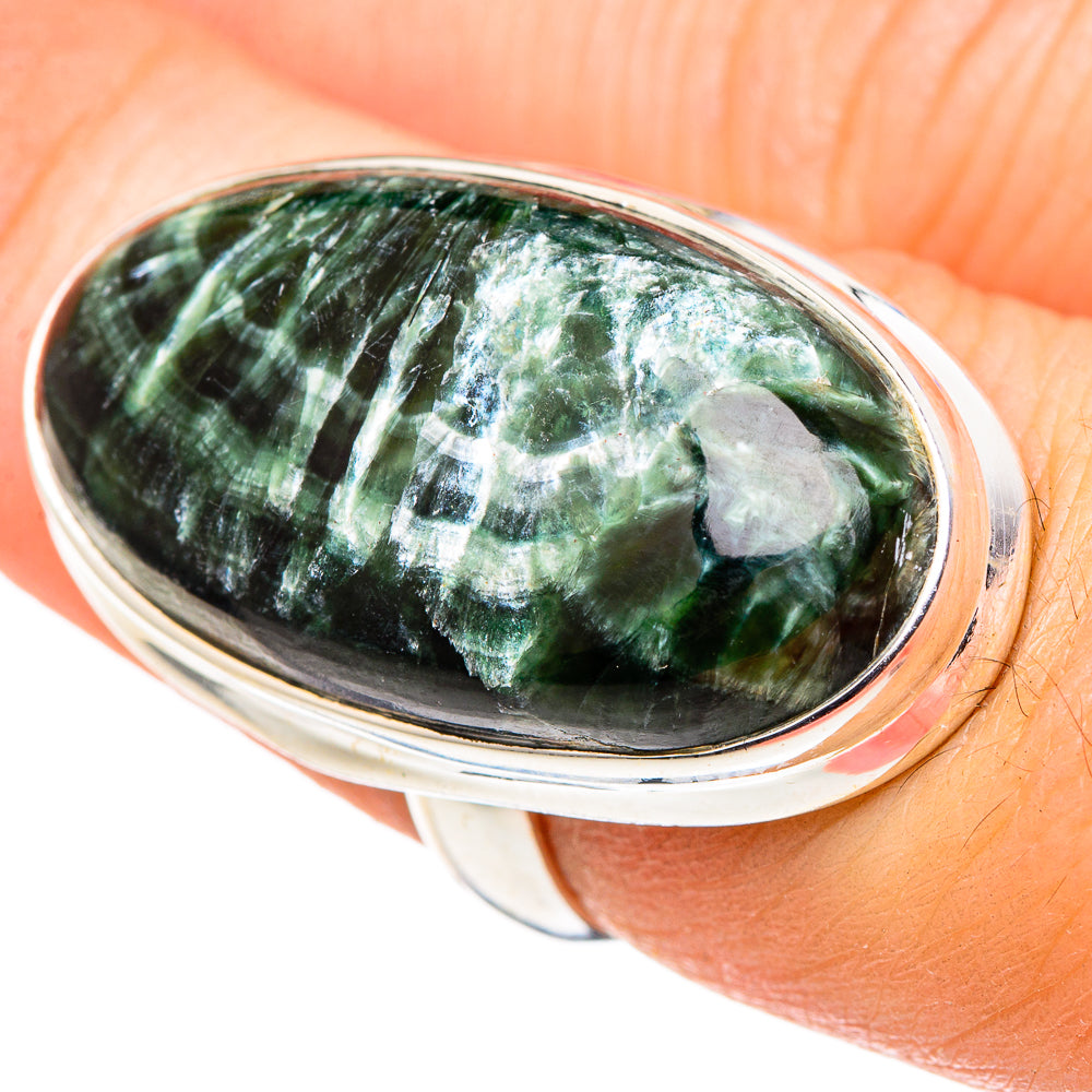 Seraphinite Rings handcrafted by Anasilvercos - RING97001