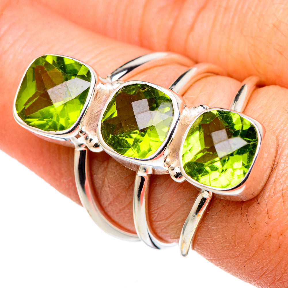 Peridot Rings handcrafted by Anasilvercos - RING97002