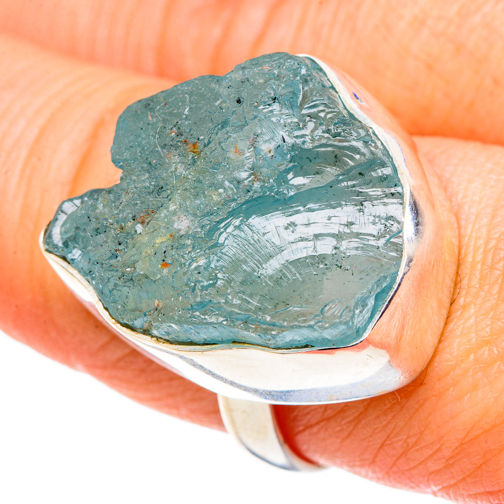 Aquamarine Rings handcrafted by Anasilvercos - RING97023