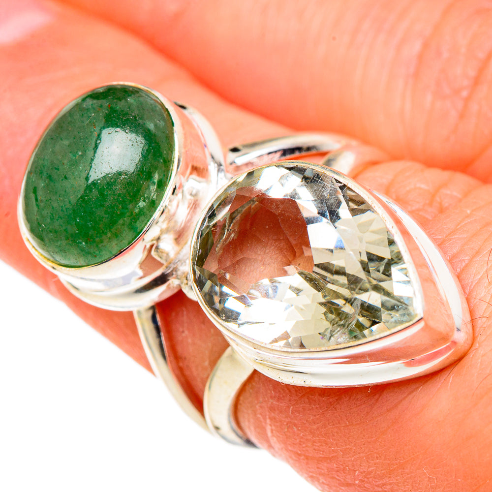 Green Amethyst Rings handcrafted by Anasilvercos - RING97026