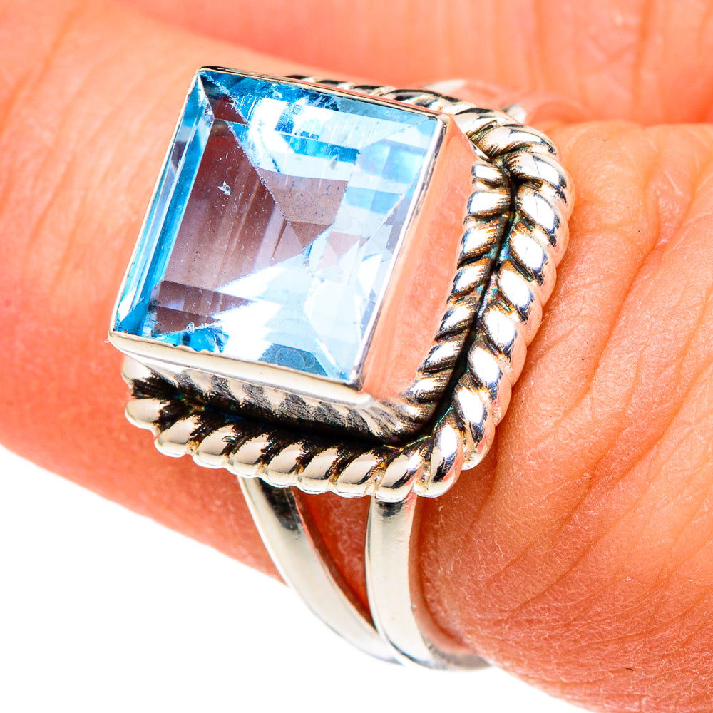Blue Topaz Rings handcrafted by Anasilvercos - RING97160