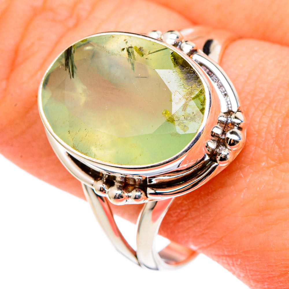 Prehnite Rings handcrafted by Anasilvercos - RING97161