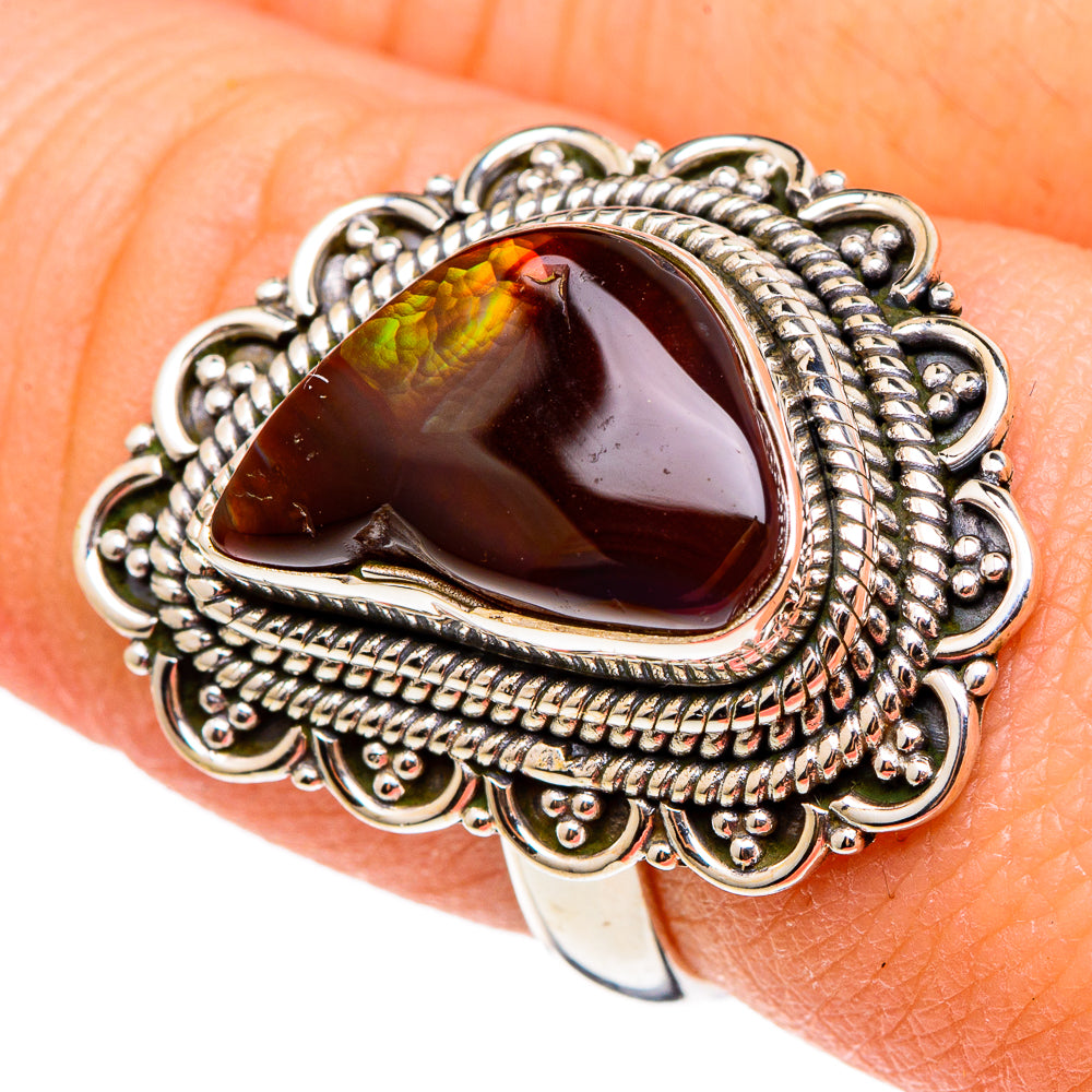 Mexican Fire Agate Rings handcrafted by Anasilvercos - RING97163