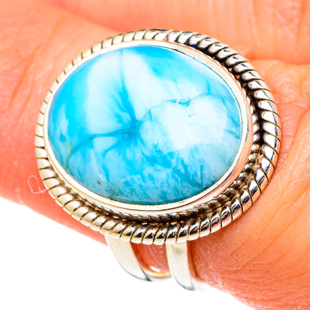 Larimar Rings handcrafted by Anasilvercos - RING97189