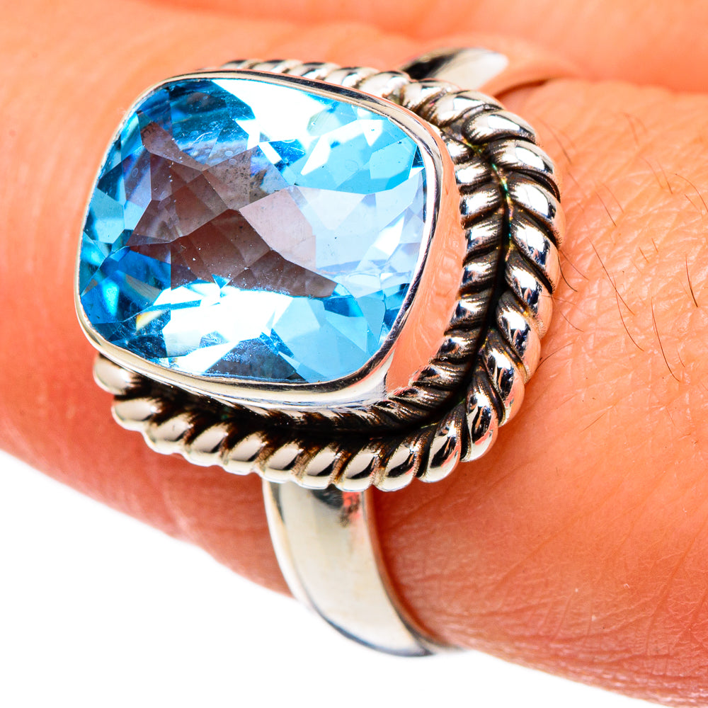 Blue Topaz Rings handcrafted by Anasilvercos - RING97190
