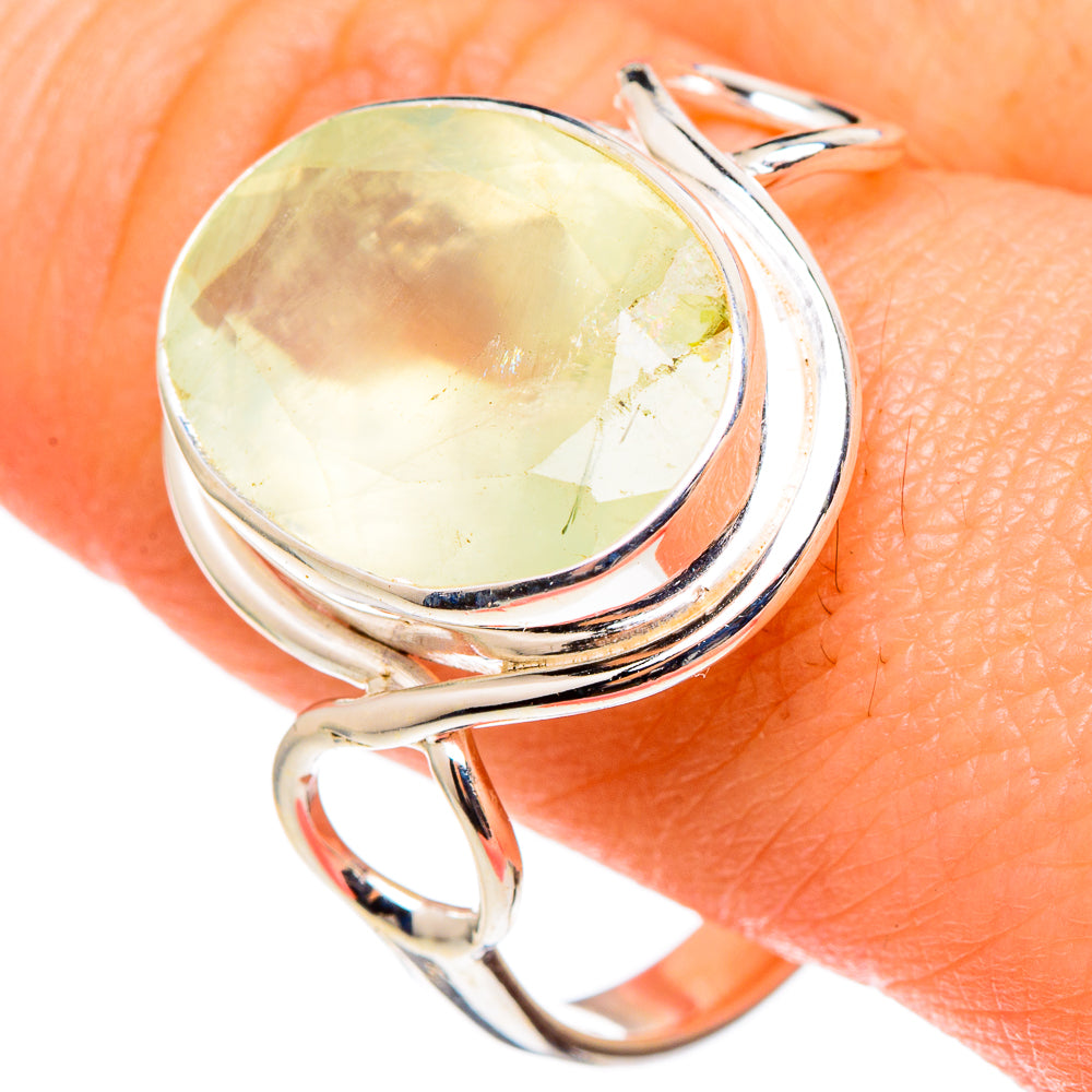 Prehnite Rings handcrafted by Anasilvercos - RING97192