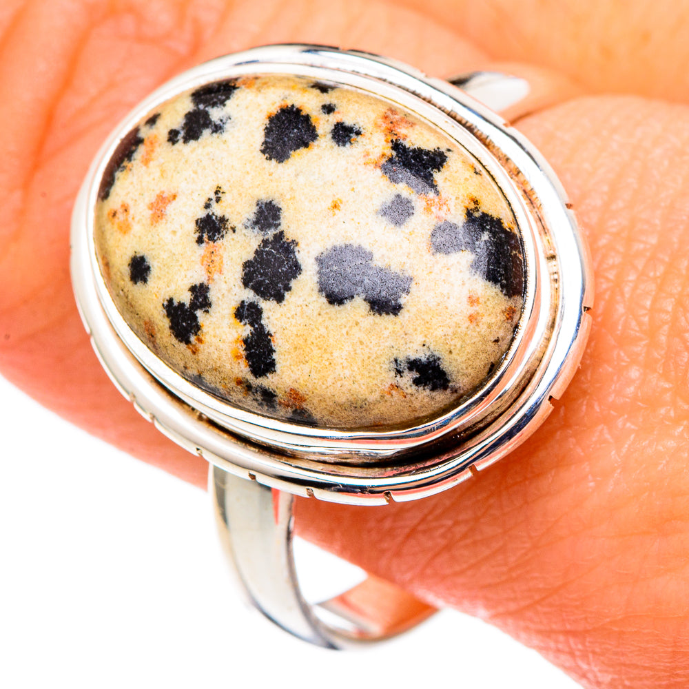 Dalmatian Jasper Rings handcrafted by Anasilvercos - RING97194