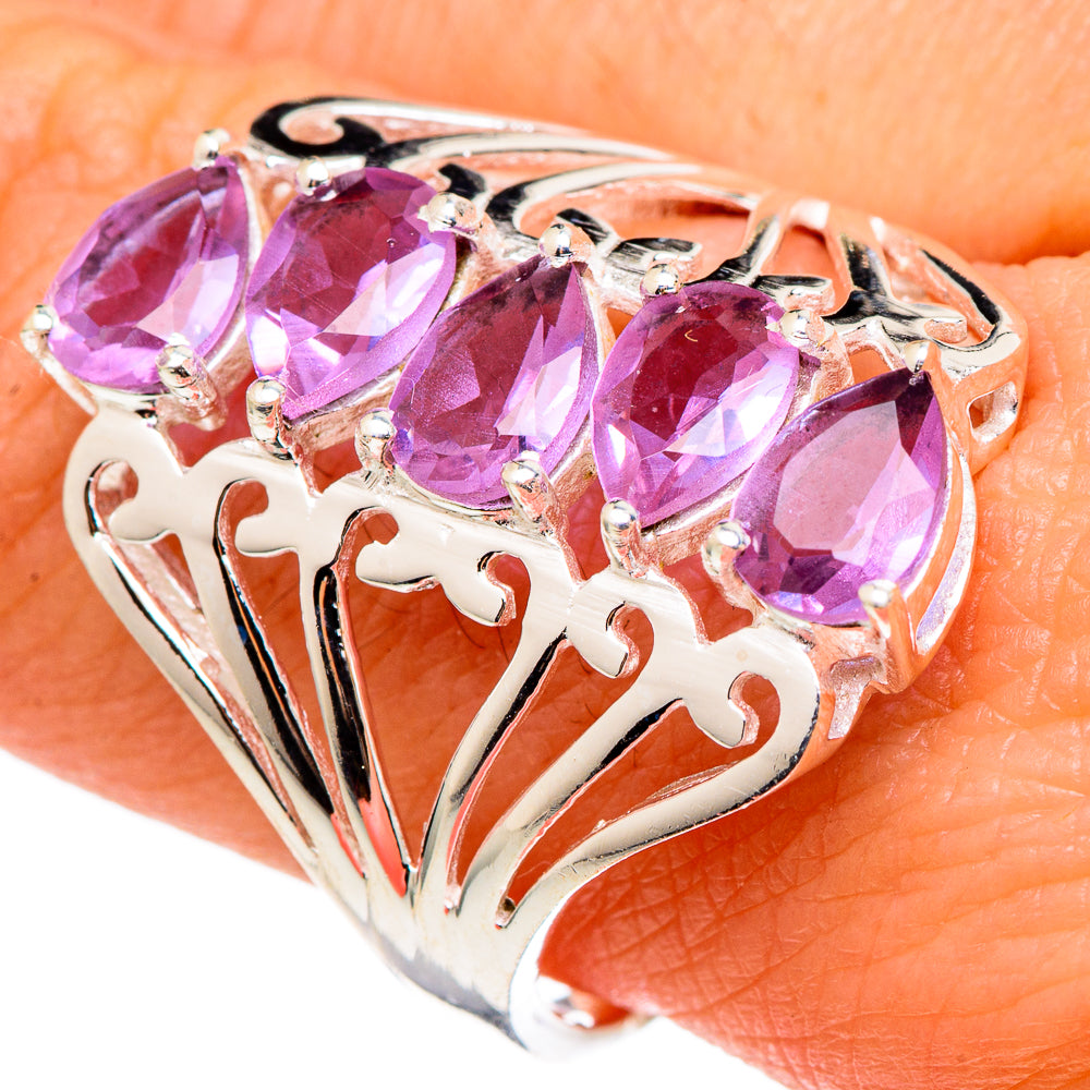 Color Change Alexandrite (lab.) Rings handcrafted by Anasilvercos - RING97206