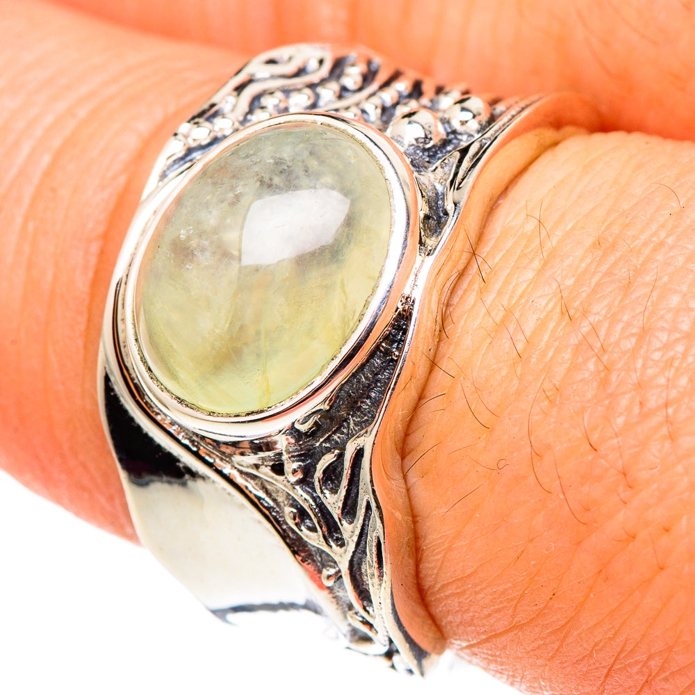 Prehnite Rings handcrafted by Anasilvercos - RING97225