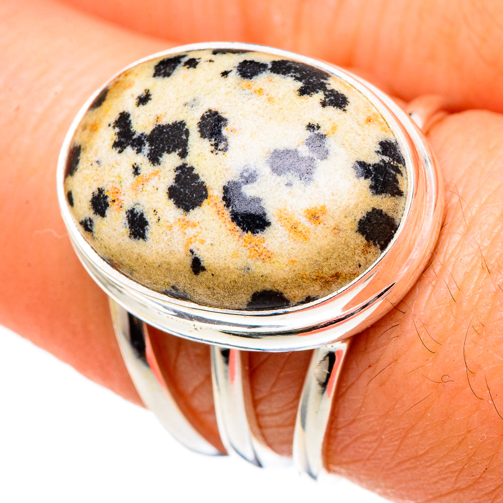 Dalmatian Jasper Rings handcrafted by Anasilvercos - RING97226